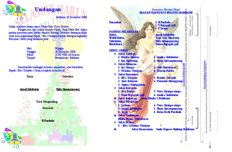 Format Undangan Natal