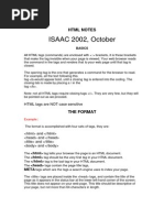 ISAAC 2002, October: HTML Notes