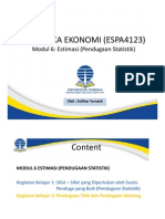 ESPA4123 - Statistika Ekonomi - Modul 6 PDF