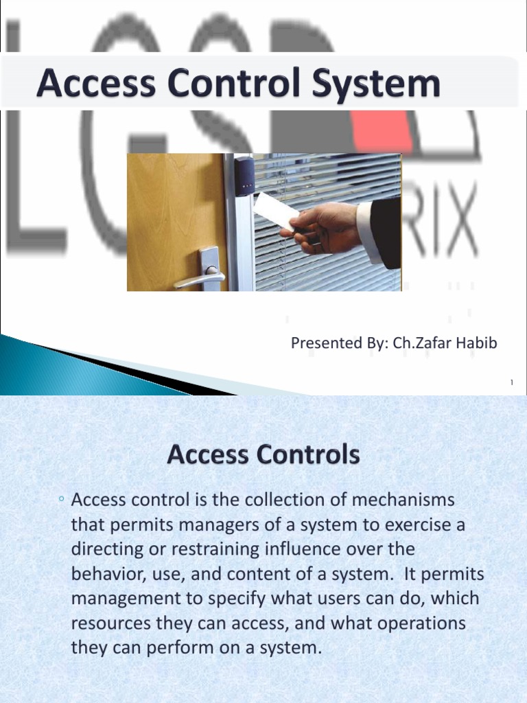 Access Control System | PDF | Access Control | Computer Network
