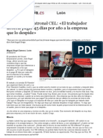 20140327 El líder de la patronal CEL_ «El trabajador debería pagar 45 días por año a la empresa que lo despide» - León - Diario de León