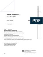 Simce Reading Sample Test 2