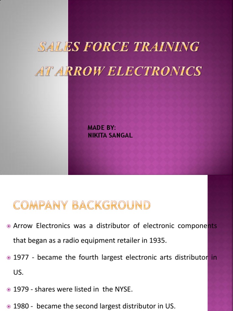 RSTD Arrow Electronics PDF Sales Business