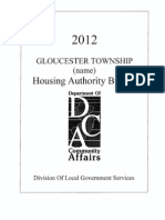 Gloucester Township Housing Authority Budgets - 2012, 2013, 2014