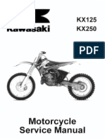 Kawasaki KX125 KX250 Service Manual Repair 1999 2000 2001 2002 99924 1244 04