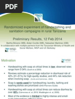 WSP Handwashing and Sanitation Results