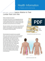 Lumbar Radiofrequency Ablation 1-26-11