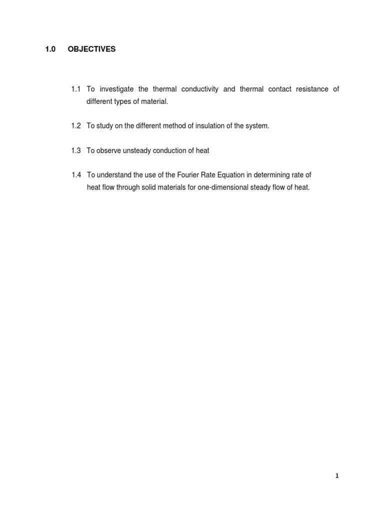 Lab 1-Linear Conduction | PDF | Thermal Conduction | Thermal Conductivity