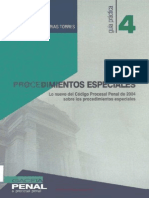 142415506 PROCEDIMIENTOS ESPECIALES Lo Nuevo de Codigo Procesal Penal de 2004 Gaceta Juridica