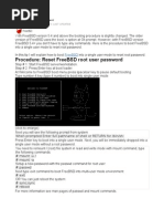 Reset FreeBSD Root Password