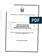 Texto Unico de Procedimientos Administrativos - TUPA