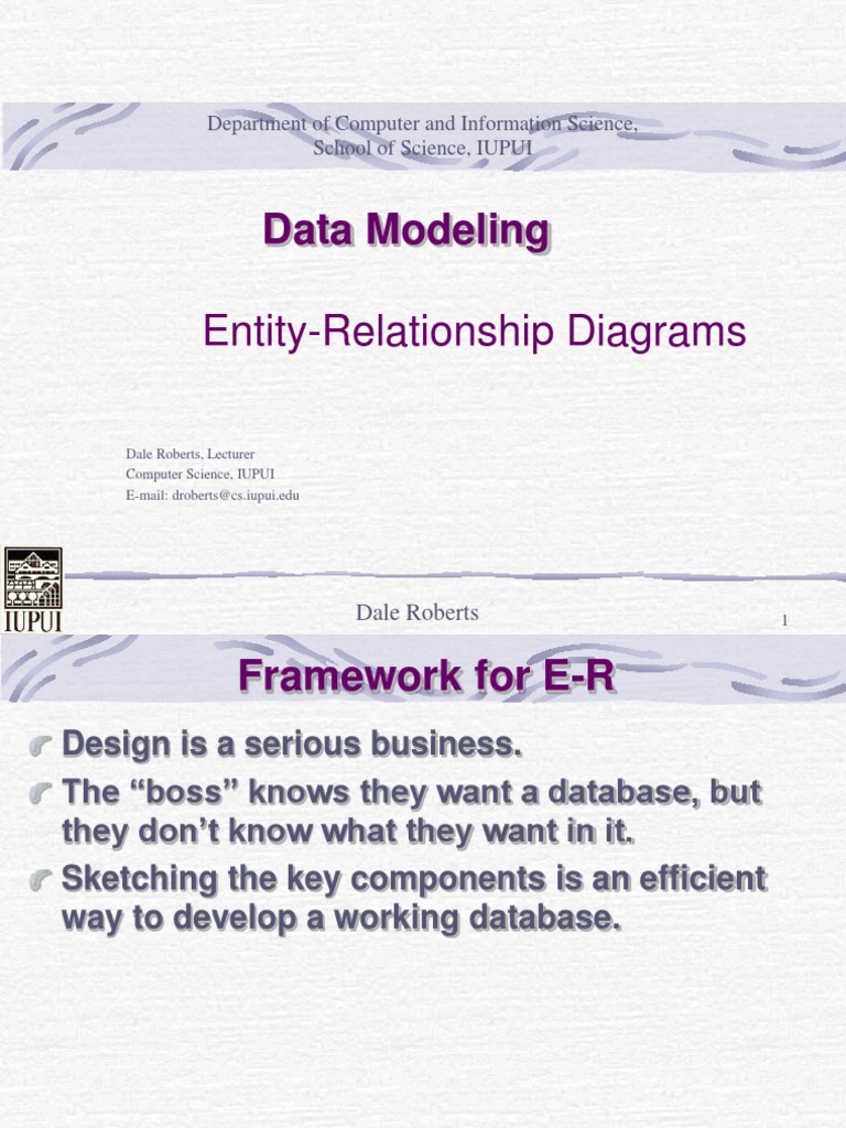 Data Modeling Entity Relationship Diagrams | PDF | Data Model ...