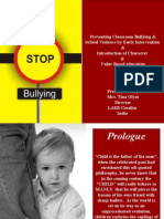 Preventing Classroom Bullying & School Violence by Early Intervention 