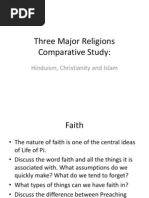 three major religions comparative study including video links