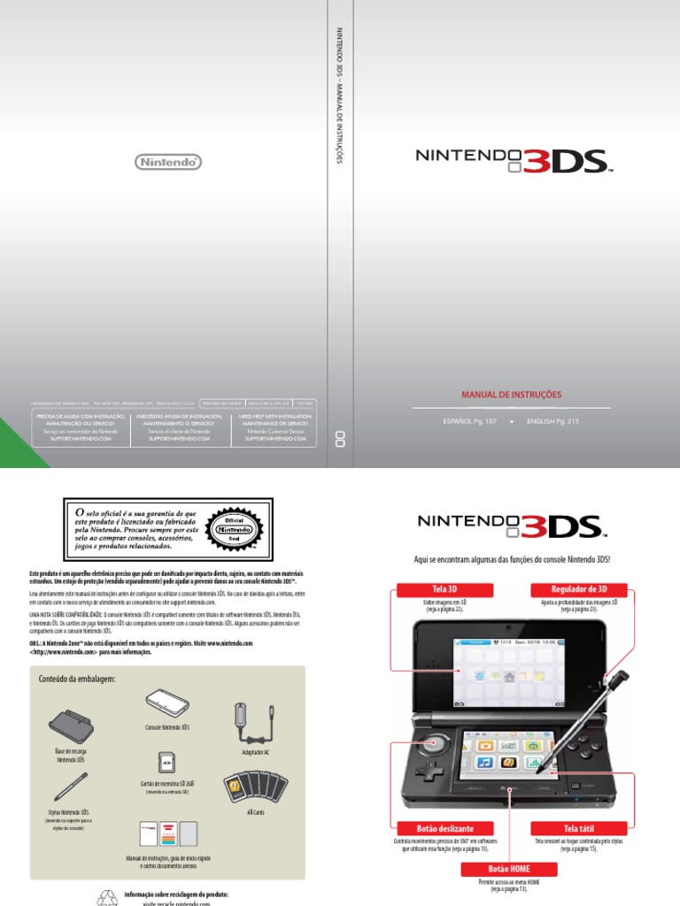 Manual Nintendo 3ds | PDF | Nintendo | Consoles de videogame