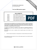 0620 - s04 - Ms Chemistry May/JUNE 2004 Mark Scheme