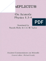 Huby Taylor TR 2011 SIMPLICIUS On Aristotle Physics 1 3 4