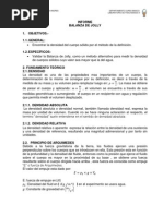 práctica 1 BALANZA DE JOLLY