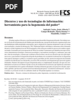 Discurso y uso de tecnologías de información herramientas para la hegemonia del poder