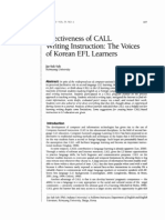 Suh, J. S. Effectiveness of CALL Writing Instruction_The Voices of Korean EFL Learners