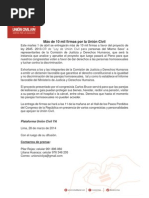 Mas de 10 Mil Firmas Por La Union Civil