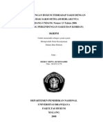 Perlindungan Hukum Terhadap Saksi Dengan Hak Hak Saksi Setelah Berlakunya Undang Undang Nomor 13 Tahun 2006 - Tentang Perlindungan Saksi Dan Korban PDF