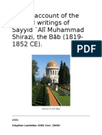 A Brief Account of The Life and Writings of Sayyid Ali Muhammad Shirazi, The Báb