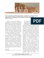 Finkelman - The Constitution and Its Interpretation: An Islamic Law Perspective On Afghanistan's Constitutional Development Process, 2002-2004