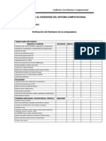 Matriz para Evaluacion Del Hardware Del Sistema Computacional