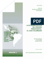 La Economía Política Del Proceso Presupuestal - El Caso de Colombia