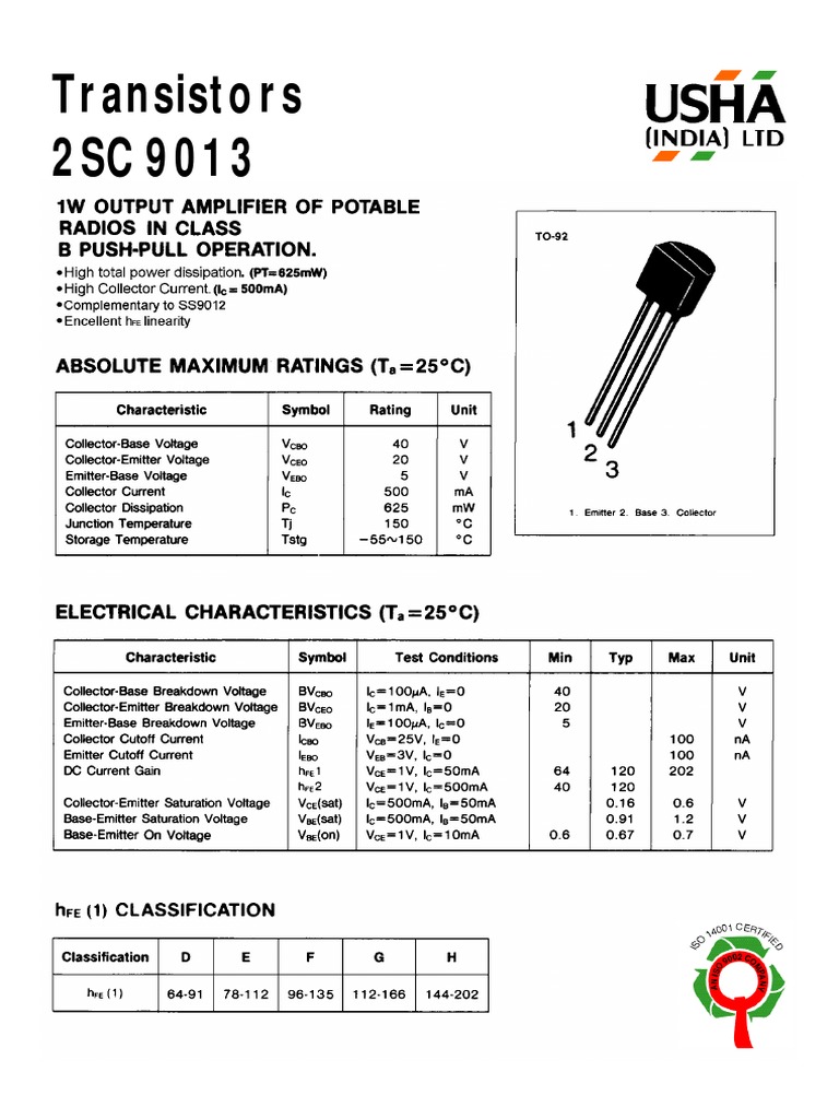 C 9013 Datasheet | PDF