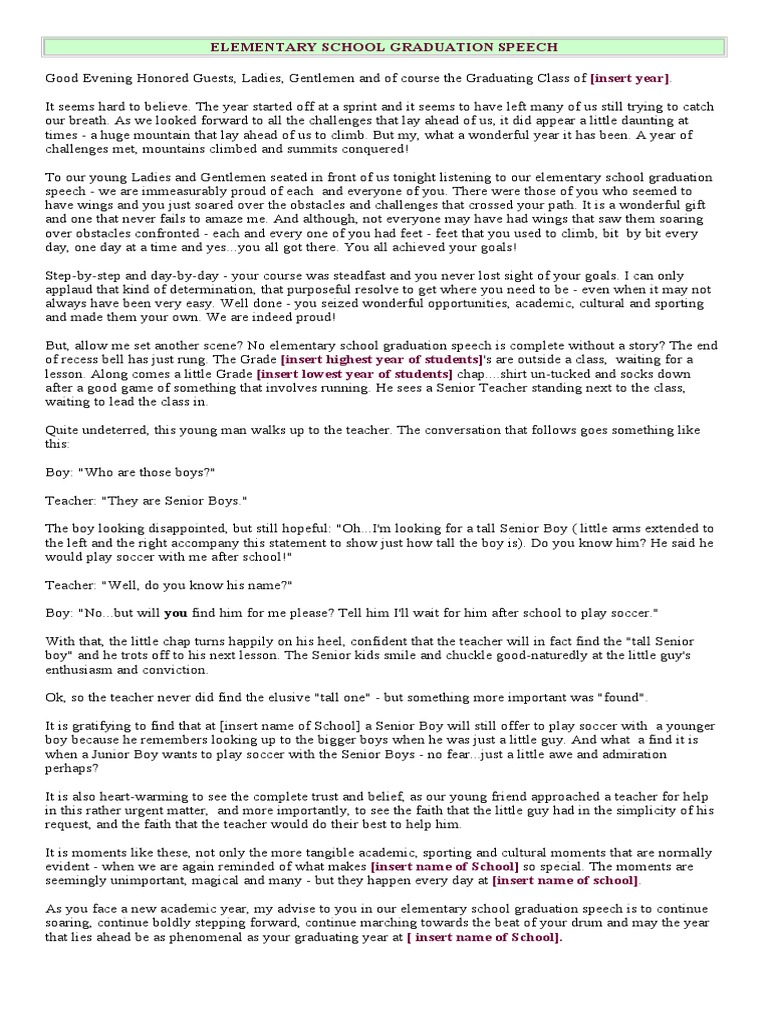 Graduation speech examples 2020 picture