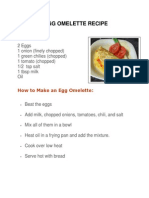 Egg Omelette Recipe: Ingredients