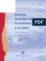 Informe Mundial Sobre La Violencia y La Salud (OMS)