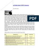 Kisi-Kisi Ujian Fis Kel XI SEM 3