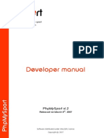 Developer Manual Phpmysport v1.2