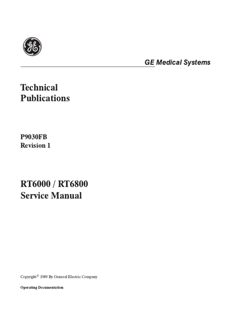Ge RT 5000:6800 | PDF | Medical Ultrasound | Electrical Connector