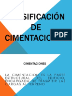 Clasificación Cimentaciones