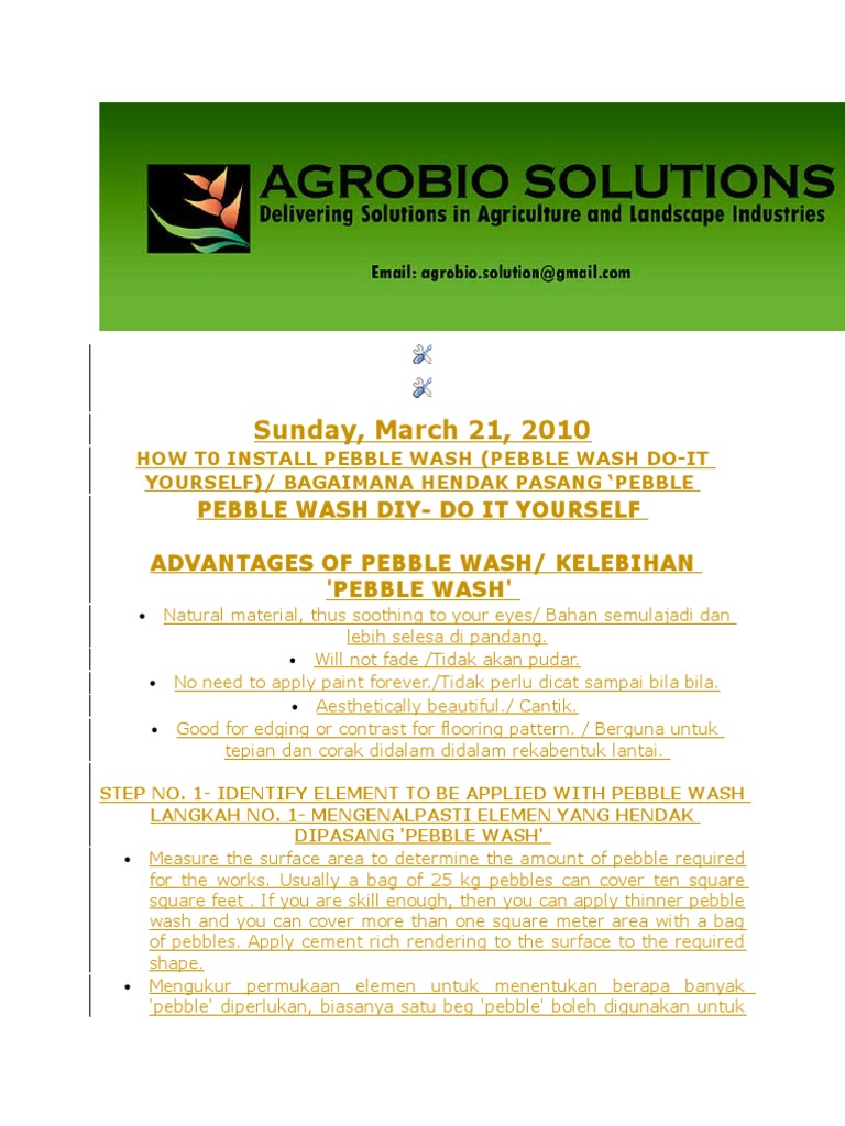 Pebble Wash | PDF