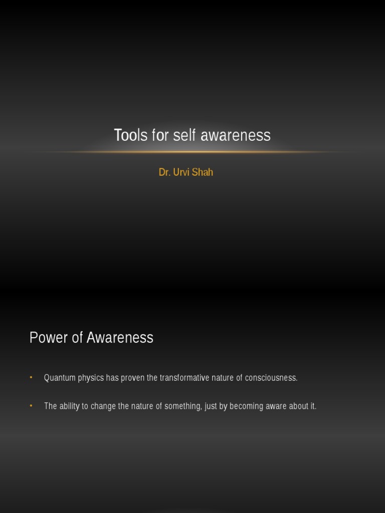 Self-Awareness Tools for Growth | PDF | Psychological Concepts ...