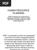 Human Resource Planning