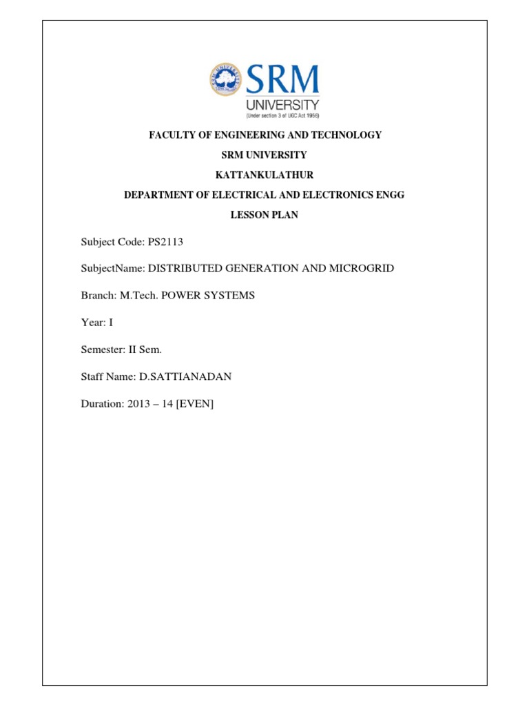 Ps2113 Distributed Generation and Microgrid 2013 14 | PDF | Distributed ...