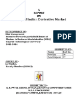 History of Indian Derivative Market: Patel Jay 06 Patel Kalpesh 07