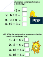 Vii) Write The Mathematical Sentence of Division Which Can Be Divided by 3