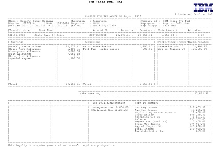 Salary Ibm