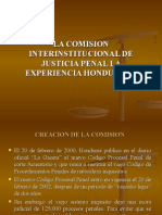 LA COMISION INTERINSTITUCIONAL DE JUSTICIA PENAL LA EXPERIENCIA HONDUREÑA