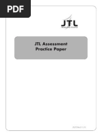 JTL Assessment Practice Paper