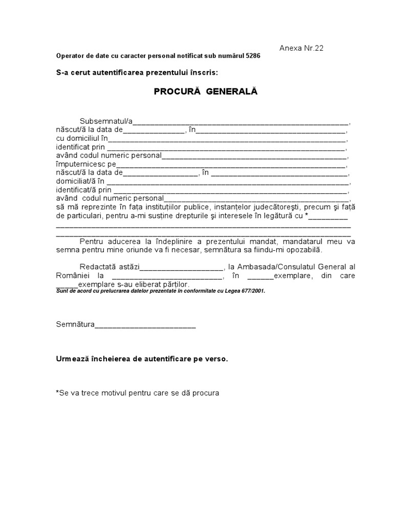 Anexa 22 Procura Generala | PDF