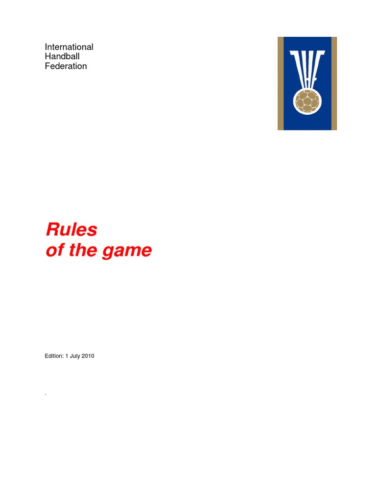 IHF Handball Rules Overview | PDF | Referee | Games Of Physical Skill