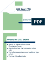 Ged Exam Faq: (Frequently Asked Questions)